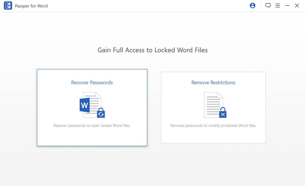 recover passwords for word